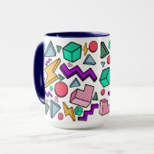 80s Esthetiek Vintage Retro Mok (Voorkant links)