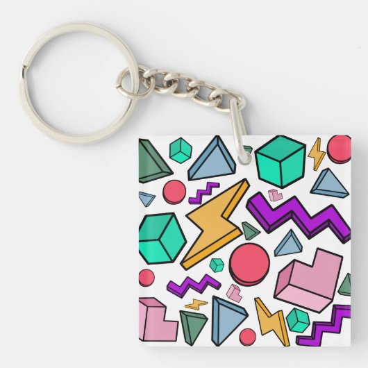 80s Esthetiek Vintage Retro Sleutelhanger (voorkant)