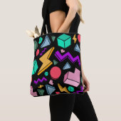 80s Esthetiek Vintage Retro Tote Bag (Dichtbij)