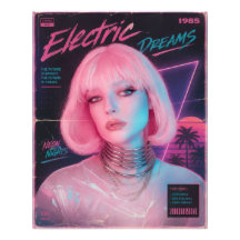 80s esthetische synthwave roze