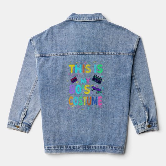 80s Fancy Dress Mannen Party Idea 80 Style Dit is  Denim Jacket (Achterkant)