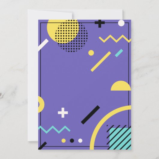 80's Feest | 80's Verjaardag Kaart (Achterkant)