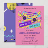 80's Feest  | 80's Verjaardag Kaart (Voorkant / Achterkant)