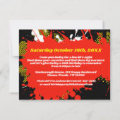 80's Feest verjaardag of evenement retro uitnodigi Kaart (Achterkant)