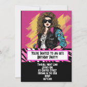 80's Feestkaart Uitnodiging (Voorkant)