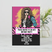80's Feestkaart Uitnodiging (Staand voorkant)