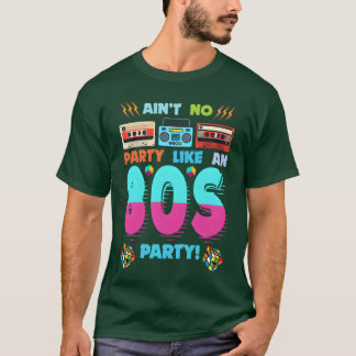 80s Feeststemming Retro Design met Cassettebandjes T-shirt