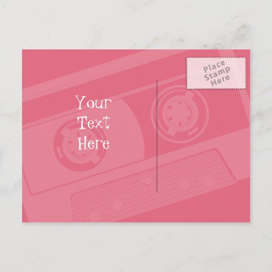 80's Feestuitnodiging Uitnodiging Briefkaart (Achterkant)