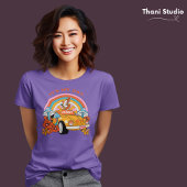 80s Flashback  Retro Verjaardagsfeest Paarse T-shirt