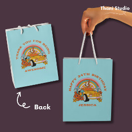 80s Flashback  Retro Verjaardagsfeestje Blauw Medium Cadeauzakje