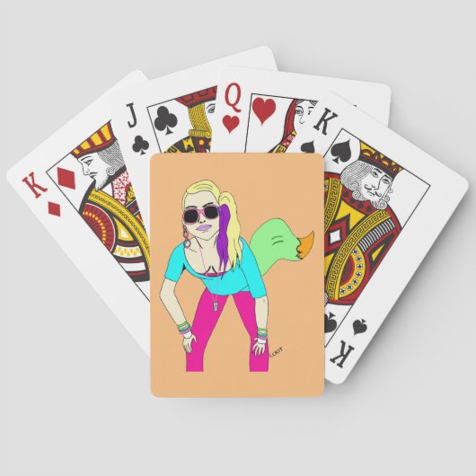 80s foxy girl pokerkaarten (Achterkant)