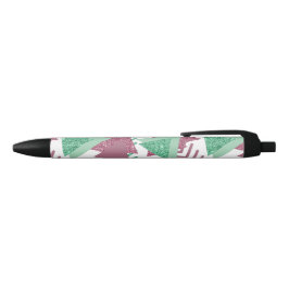 80s Fresh Abstract | Roze en Groene Vormgeving Pat Zwarte Inkt Pen