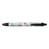 80s Fresh Abstract | Roze en Groene Vormgeving Pat Zwarte Inkt Pen (Achterkant)