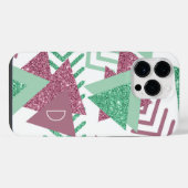 80s Fris Abstract | Roze en Groene Vorm Monogram iPhone Hoesje (Achterkant horizontaal)