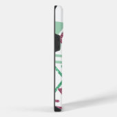 80s Fris Abstract | Roze en Groene Vorm Monogram iPhone Hoesje (Rechterkant)
