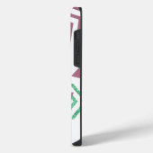 80s Fris Abstract | Roze en Groene Vorm Monogram iPhone Hoesje (Linkerkant)