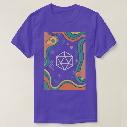 80s Funk Polyhedral D20 Dice T-shirt (Design voorkant)