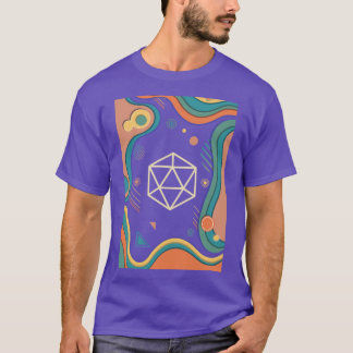 80s Funk Polyhedral D20 Dice T-shirt