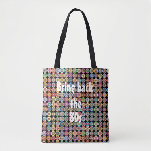 80s Funky Nostalgie Stijlvol Verfijnd Fancy Tote Bag (Voorkant)