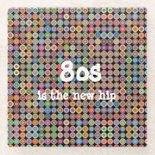 80s Funky Stijlvol, geavanceerd Fancy patroon Glazen Onderzetter (Voorkant)