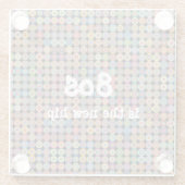 80s Funky Stijlvol, geavanceerd Fancy patroon Glazen Onderzetter (Achterkant)