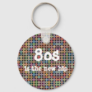 80s Funky Stijlvol, geavanceerd Fancy patroon Sleutelhanger