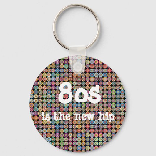 80s Funky Stijlvol, geavanceerd Fancy patroon Sleutelhanger (Voorkant)