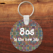 80s Funky Stijlvol, geavanceerd Fancy patroon Sleutelhanger (Voorkant)