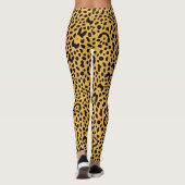 80's gele Safari luipaard Print Leggings (Achterkant)