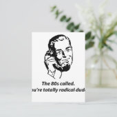 80s genoemd briefkaart (Staand voorkant)