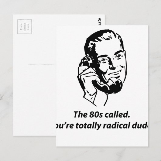 80s genoemd briefkaart (Voorkant / Achterkant)