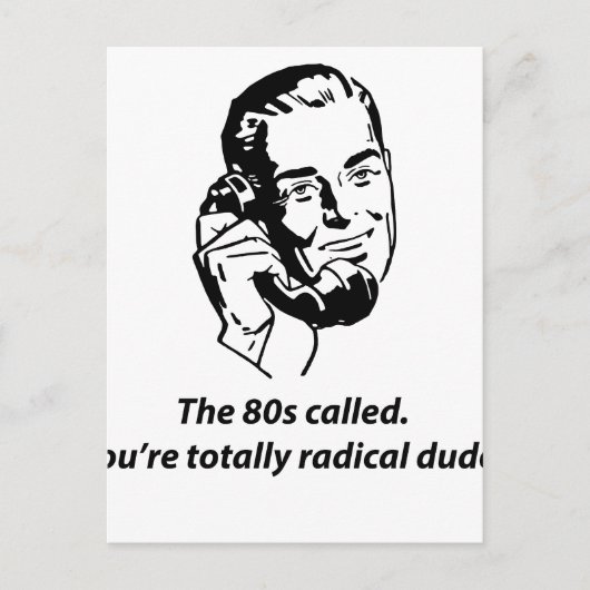 80s genoemd briefkaart (Voorkant)