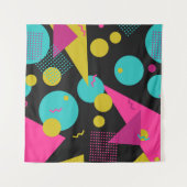 80s geometrisch naadloos patroon met memphis elem wandkleed (Voorkant (horizontaal))
