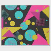 80s geometrisch naadloos patroon met memphis eleme cadeaupapier (Vlak)