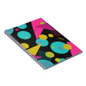 80s geometrisch naadloos patroon met memphis eleme notitieboek (Rechterzijde)