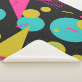80s geometrisch naadloos patroon met memphis eleme sherpa deken (3/4)