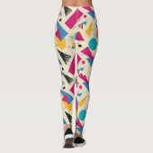 80s geometrisch patroon leggings (Achterkant)