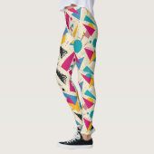 80s geometrisch patroon leggings (Links)