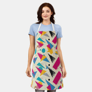 80s geometrisch patroon schort