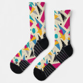 80s geometrisch patroon sokken (Links)