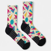 80s geometrisch patroon sokken (Rechts)
