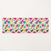 80s geometrisch patroon yogamat (Voorkant (horizontaal))