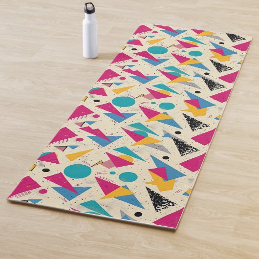 80s geometrisch patroon yogamat (In situ)