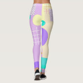 80s geometrische funky retro memphis leggings (Achterkant)