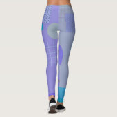 80s geometrische funky retro memphis leggings (Achterkant)