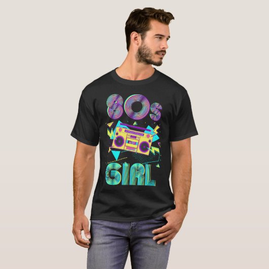 80s Girl - Funny 80s Costume 80s Party  T-shirt (Voorkant volledig)