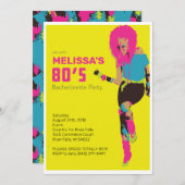 80's Glam Bachelorette Party Kaart (Voorkant / Achterkant)
