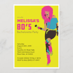 80's Glam Bachelorette Party Kaart