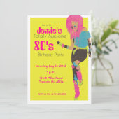 80's Glam Girl Kaart (Staand voorkant)