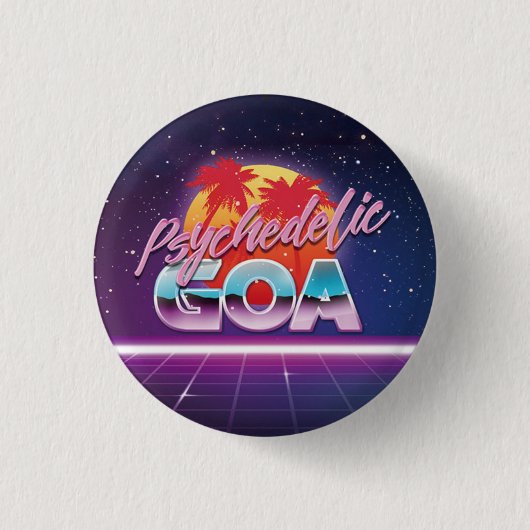 80s GOA Ronde Button 3,2 Cm (Voorkant)